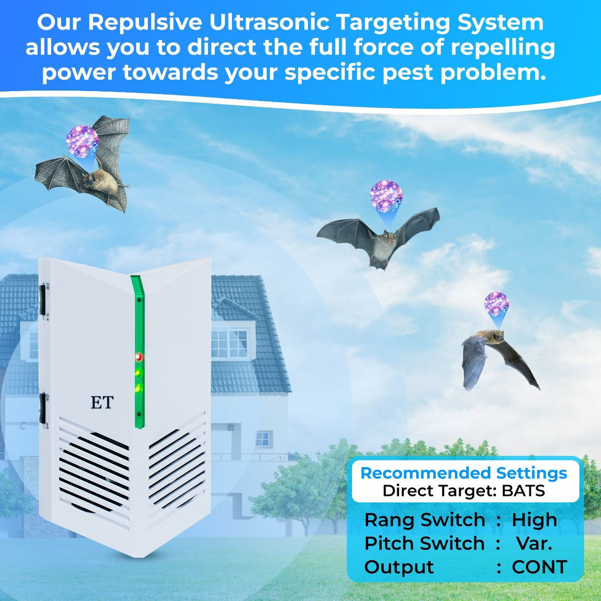 Bat Control Device batcontrol-et | ET Pest Control | ET Bat Control | Bat Targeting System
